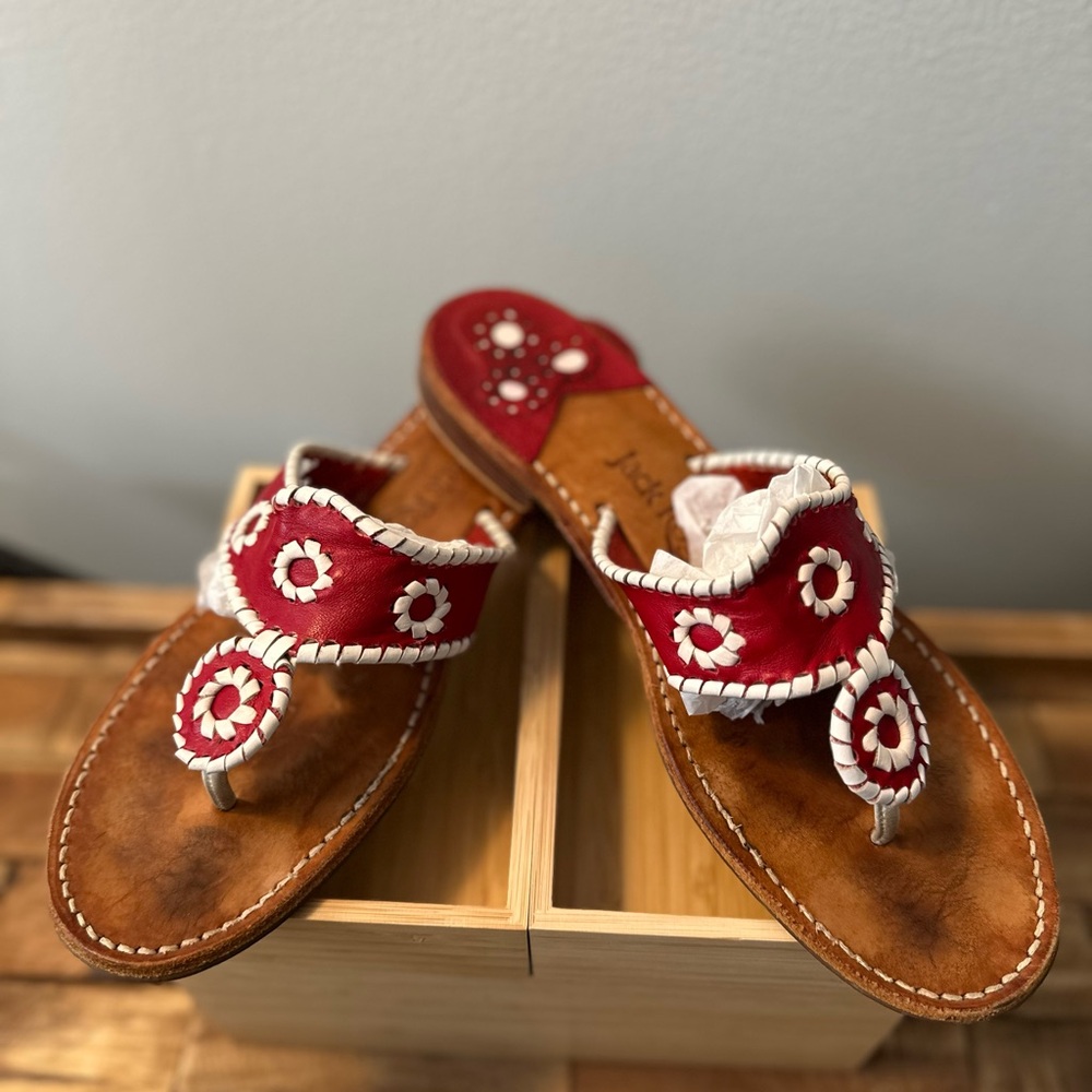Vintage Red and White Jack Rogers Size 10.5